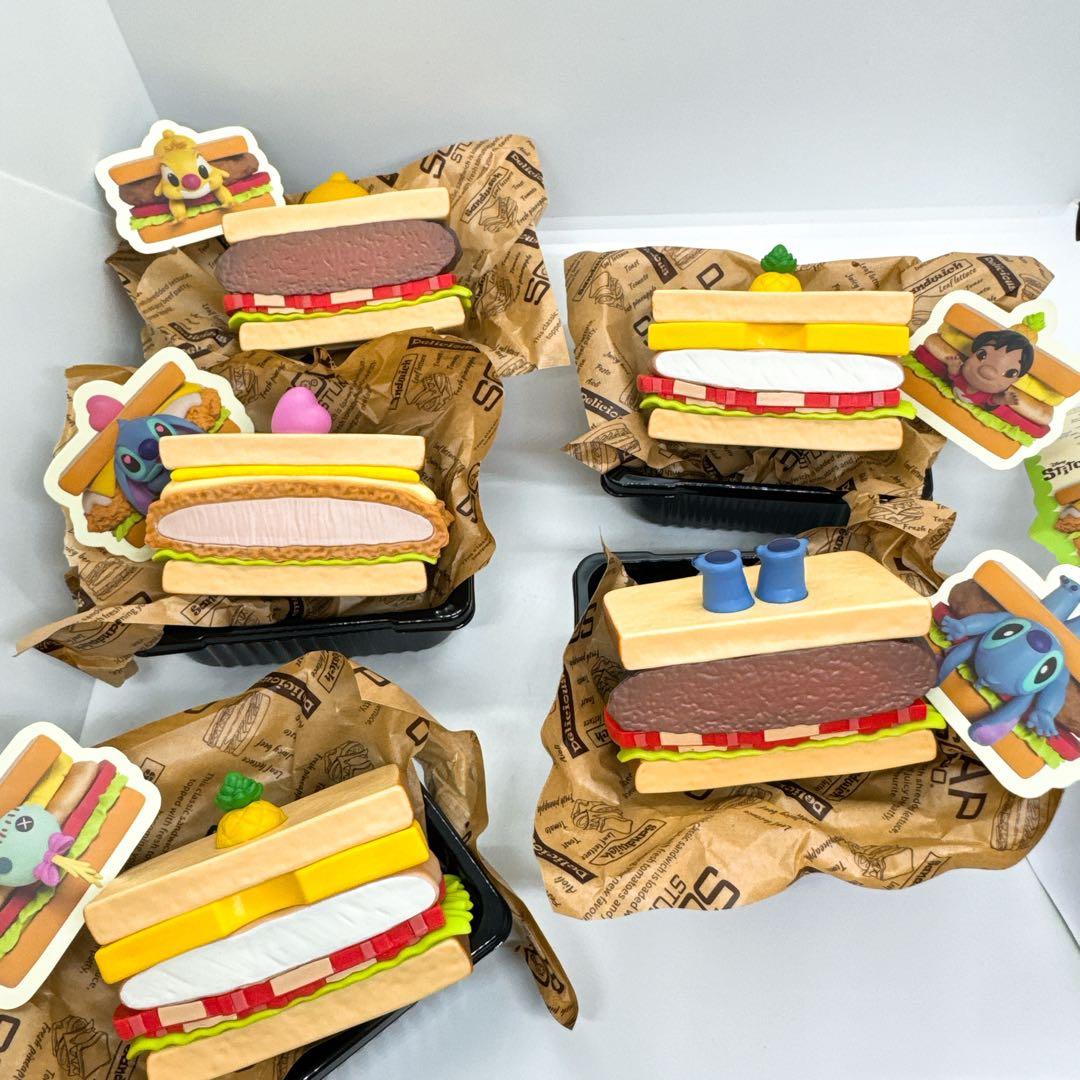 【新品未使用】ソープスタジオ　リロ＆スティッチ　サンドイッチフィギュア５点