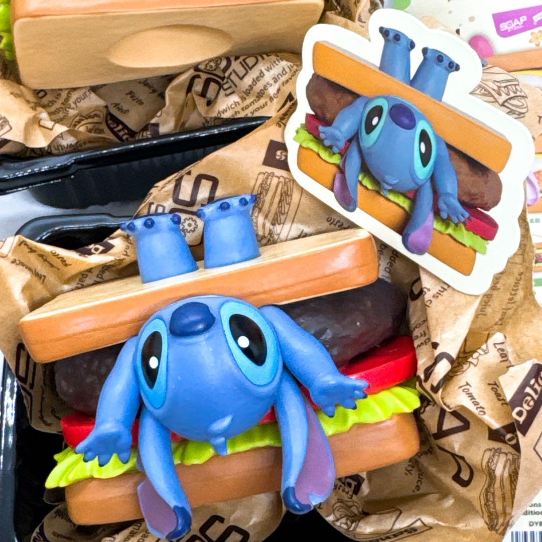 【新品未使用】ソープスタジオ　リロ＆スティッチ　サンドイッチフィギュア５点