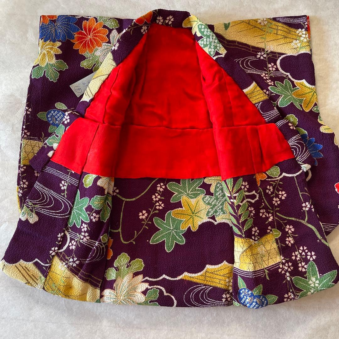 古布　一越縮緬　人形の着物　10号　120706