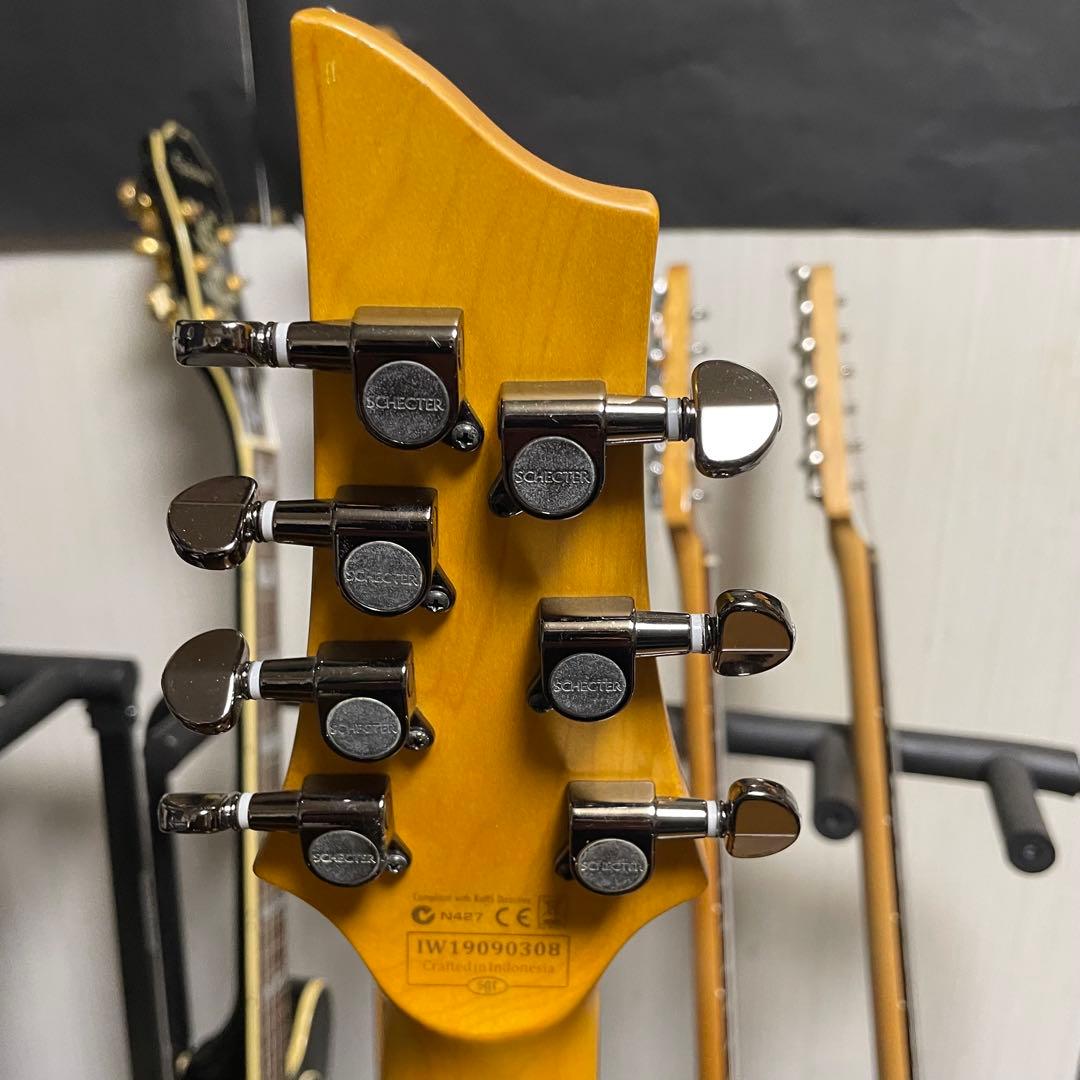 Schecter demon series 7弦　ブラック　エレキギター