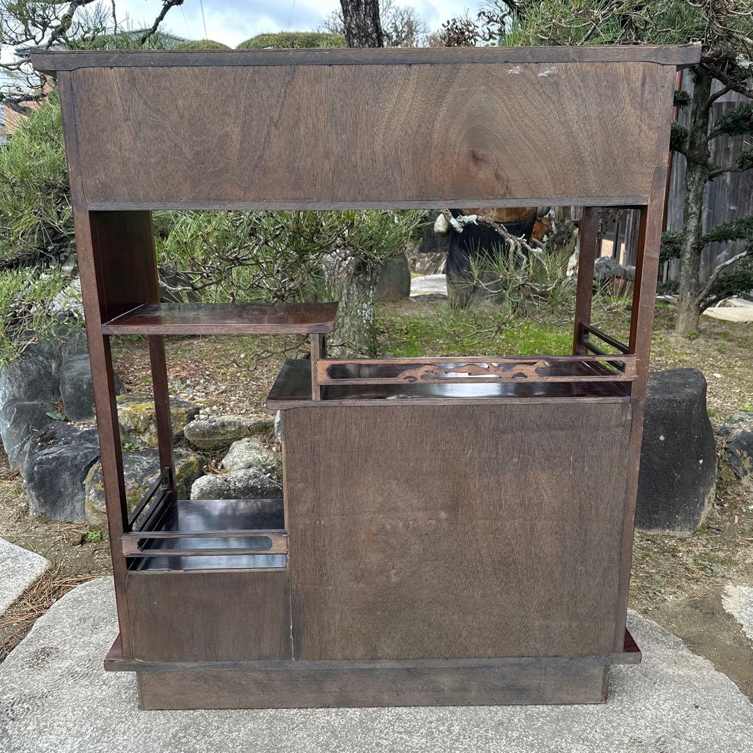 茶棚 茶箪笥 蒔絵 金彩 豪華 金厚塗り 立体感 重厚感 銘：玉水 螺鈿iso※