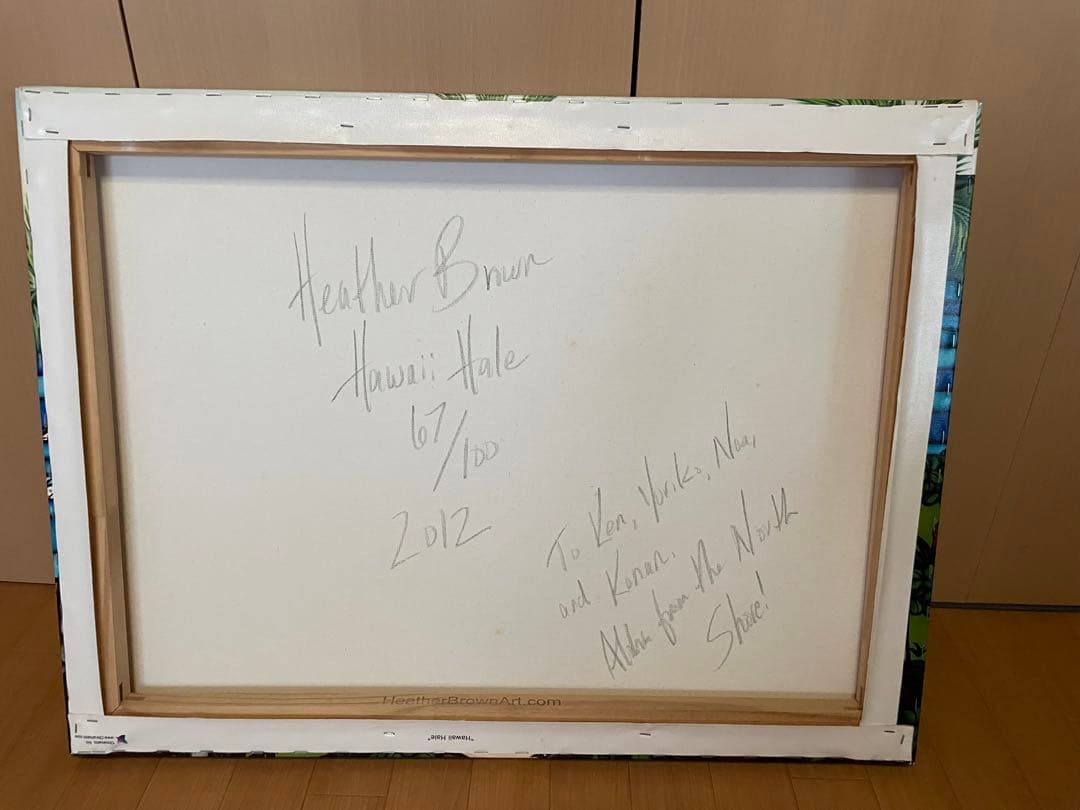 大判！ヘザーブラウンジクレーキャンバス絵画☆100枚限定・希少！横81cm!