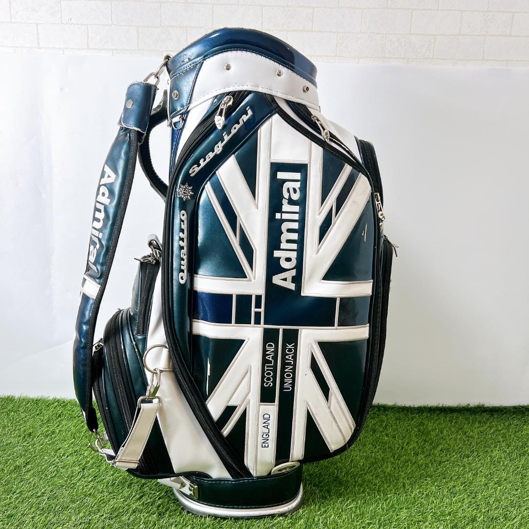 Admiral アドミラル ゴルフ キャディバッグ 5分割 カート型 エナメル