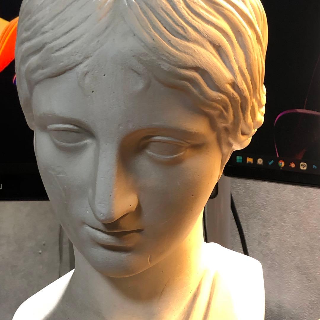 石膏像 ギリシャの少女胸像 デッサン オブジェ レンダリング資料