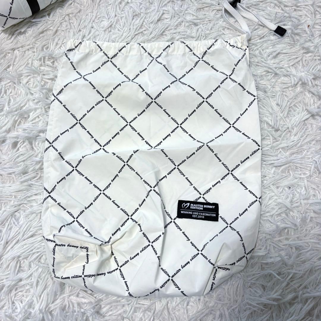最新作 マスターバニーエディション セットアップ レインウェア ホワイト 総柄