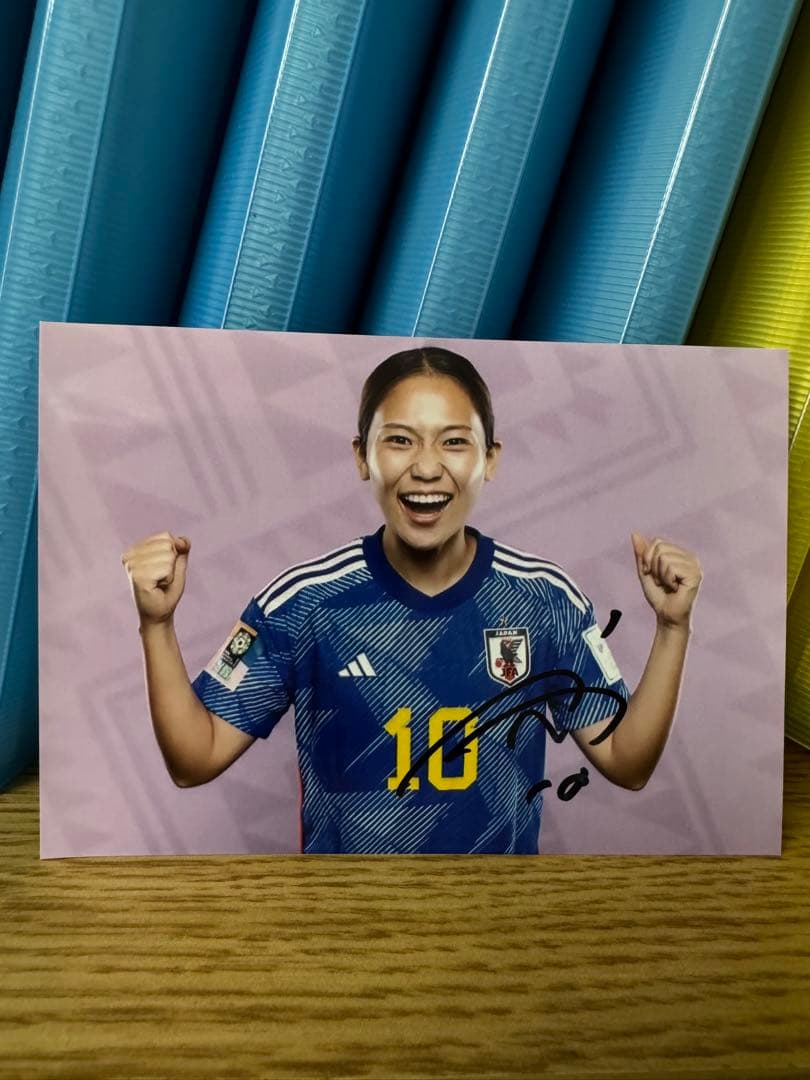なでしこジャパン 長野風花 直筆サイン入り写真 ② サッカー日本代表 浦和レッズ