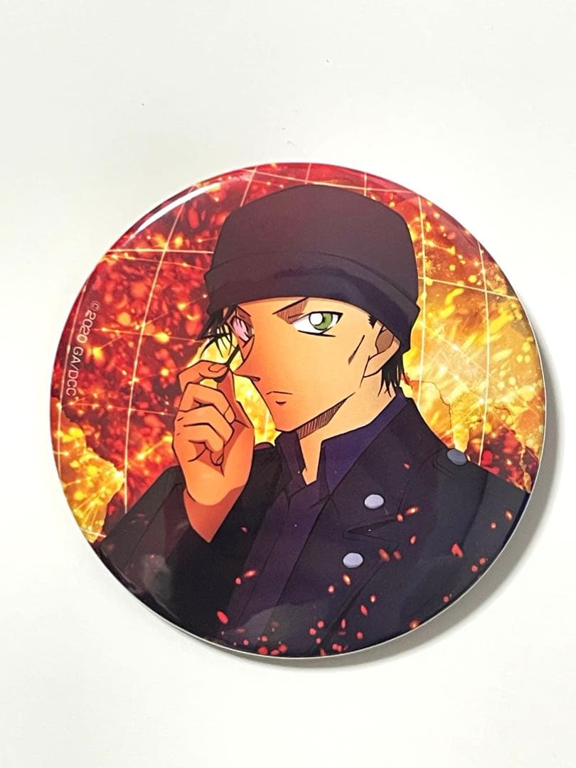 名探偵コナン 緋色の弾丸 赤井秀一 缶バッジ　バッチ　公式　レッド　炎　2020