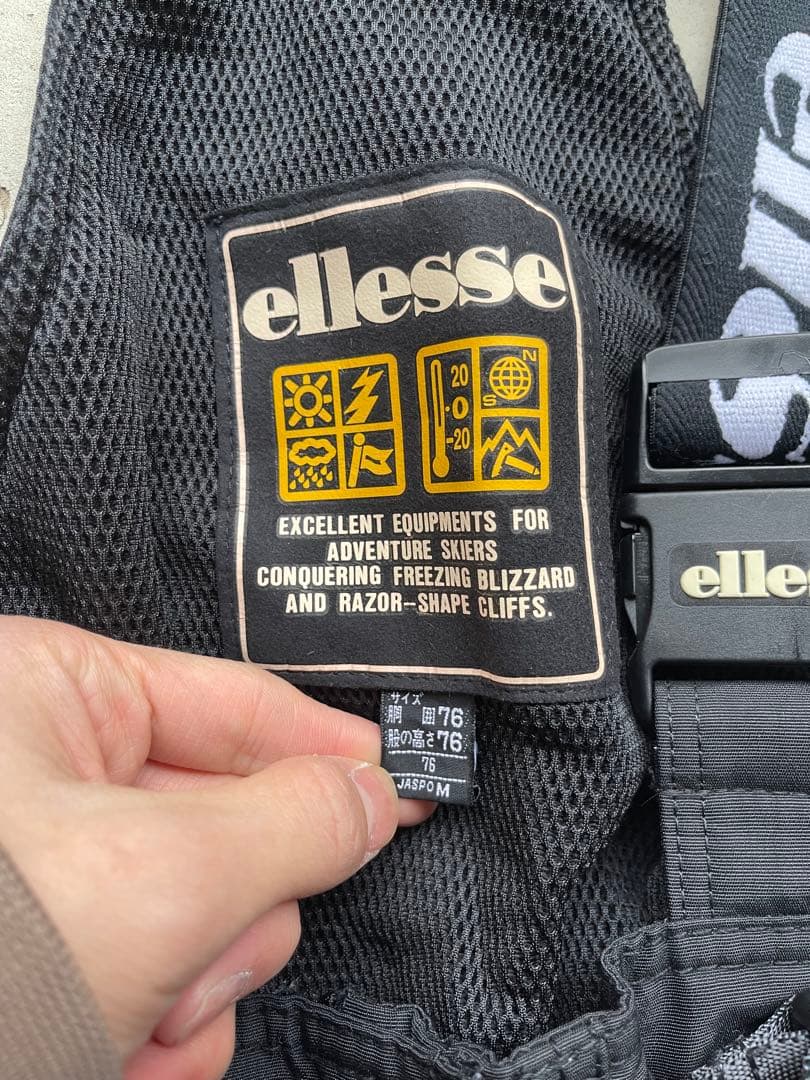 90s ellesse スキーウェア ホワイト/ブラック