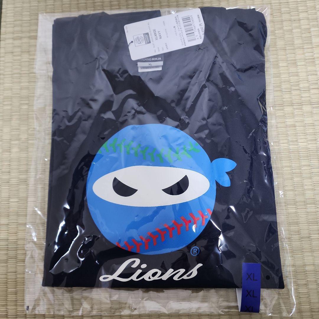 埼玉西武ライオンズ ピッチングニンジャ TシャツXL ビッグチェーンネックレス