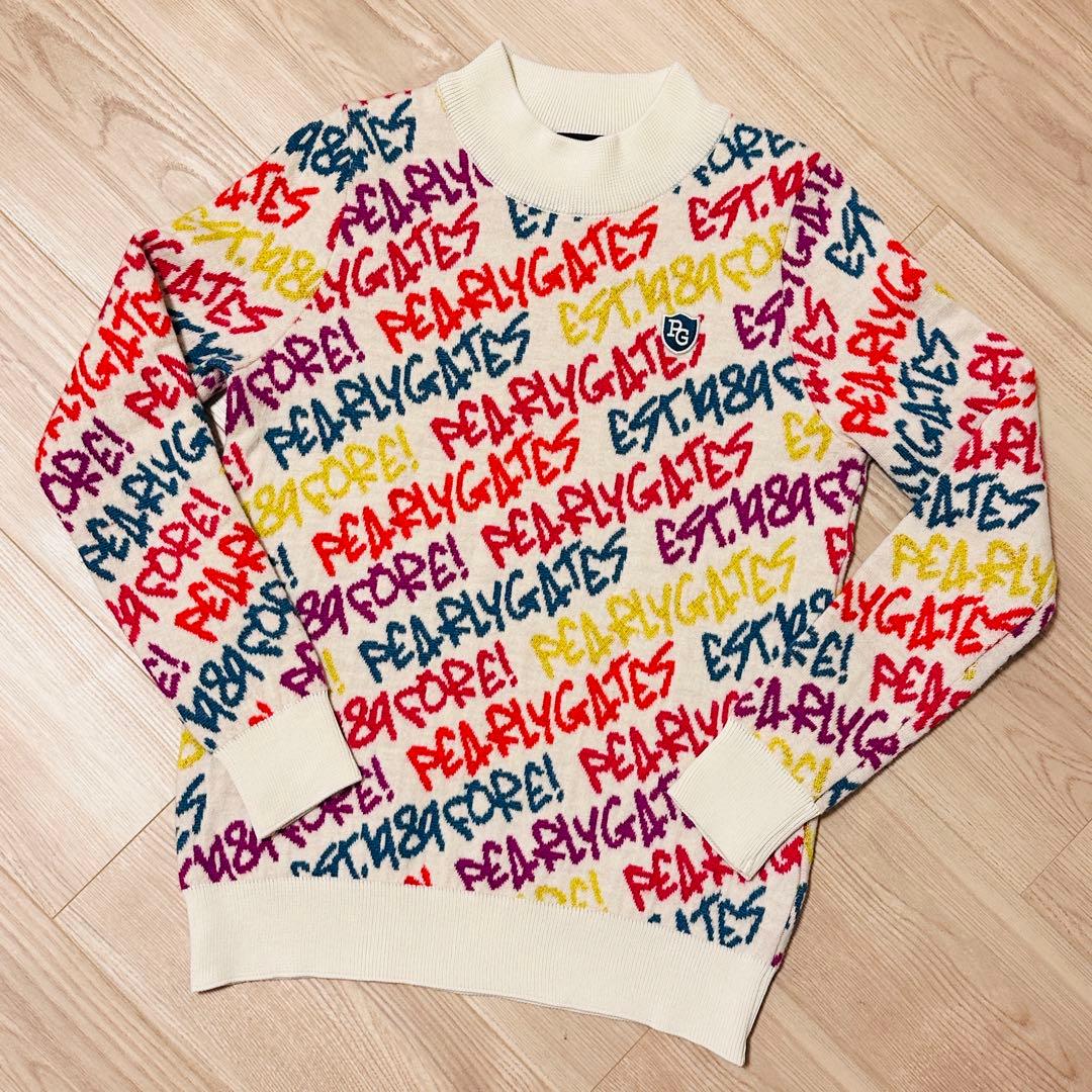 パーリーゲイツ 落書き厚手セーター ニット サイズ0