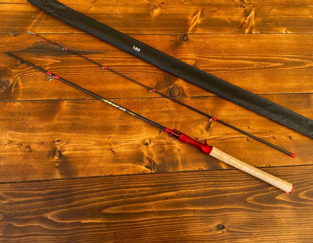 バス釣りセット　2ピースロッド　6ft バスロッド　ベイトロッド　カーボンロッド