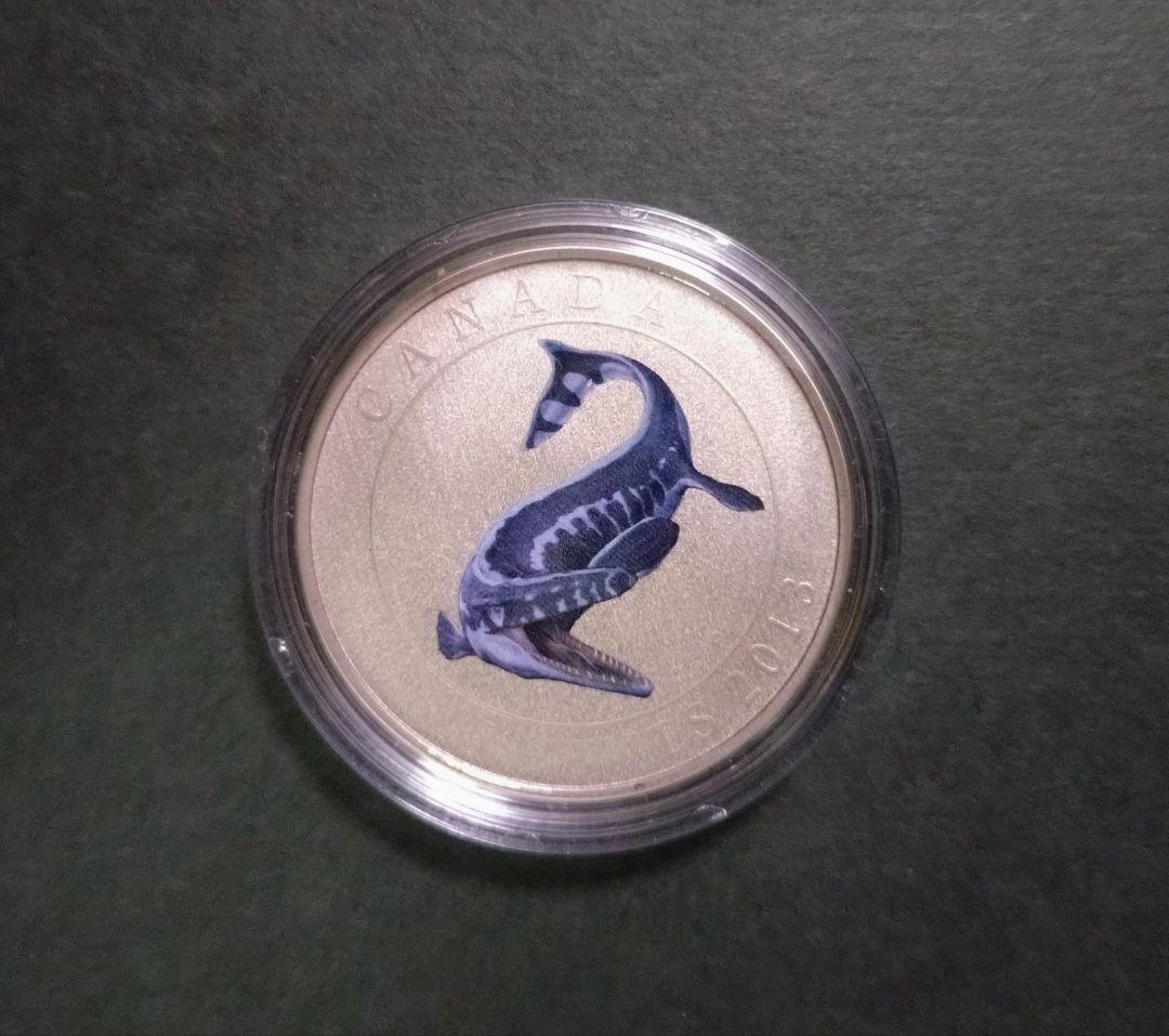 カナダ 25セント 2013年 モササウルス科ティロサウルス【最後の1枚】