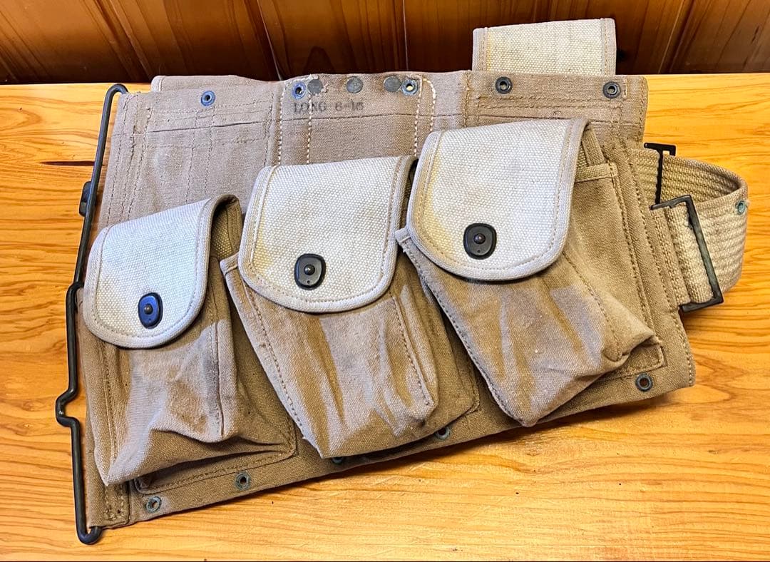 【実物！】当時物　米軍　米兵　WWⅡ BARマガジンベルト