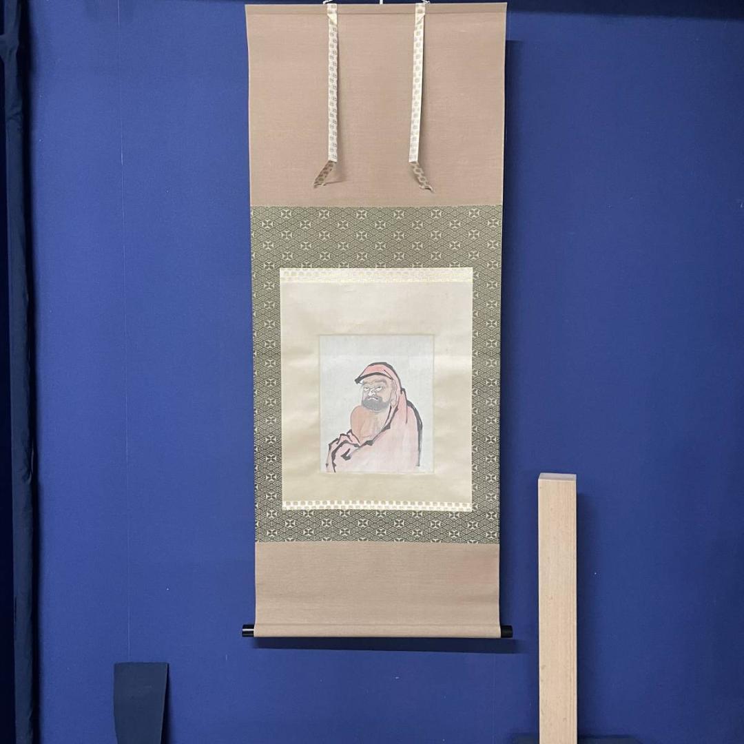 不詳/作者不明/人物図/達磨図/布袋屋掛軸A-186