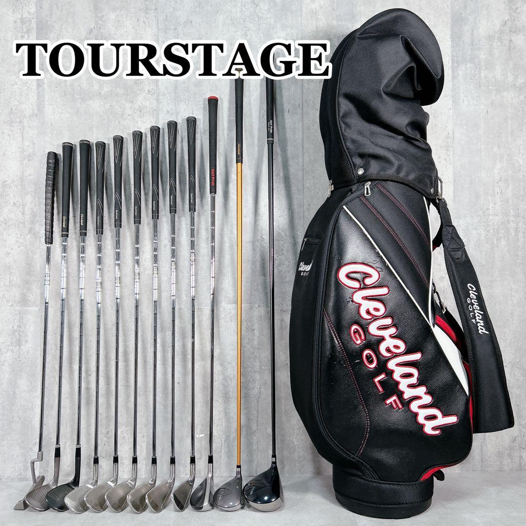 X931 クリーブランド 他 メンズ ゴルフ クラブ セット 13点 黒 赤