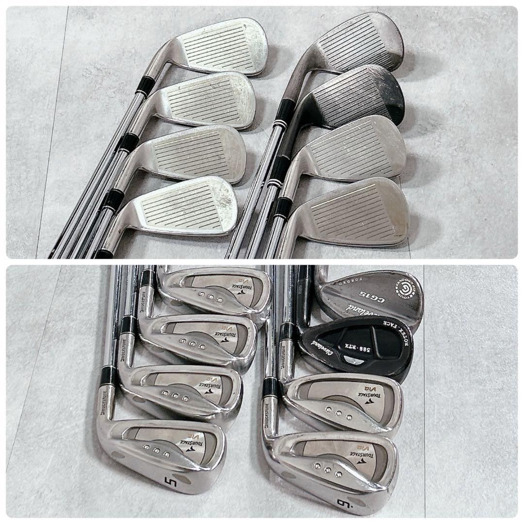 X931 クリーブランド 他 メンズ ゴルフ クラブ セット 13点 黒 赤