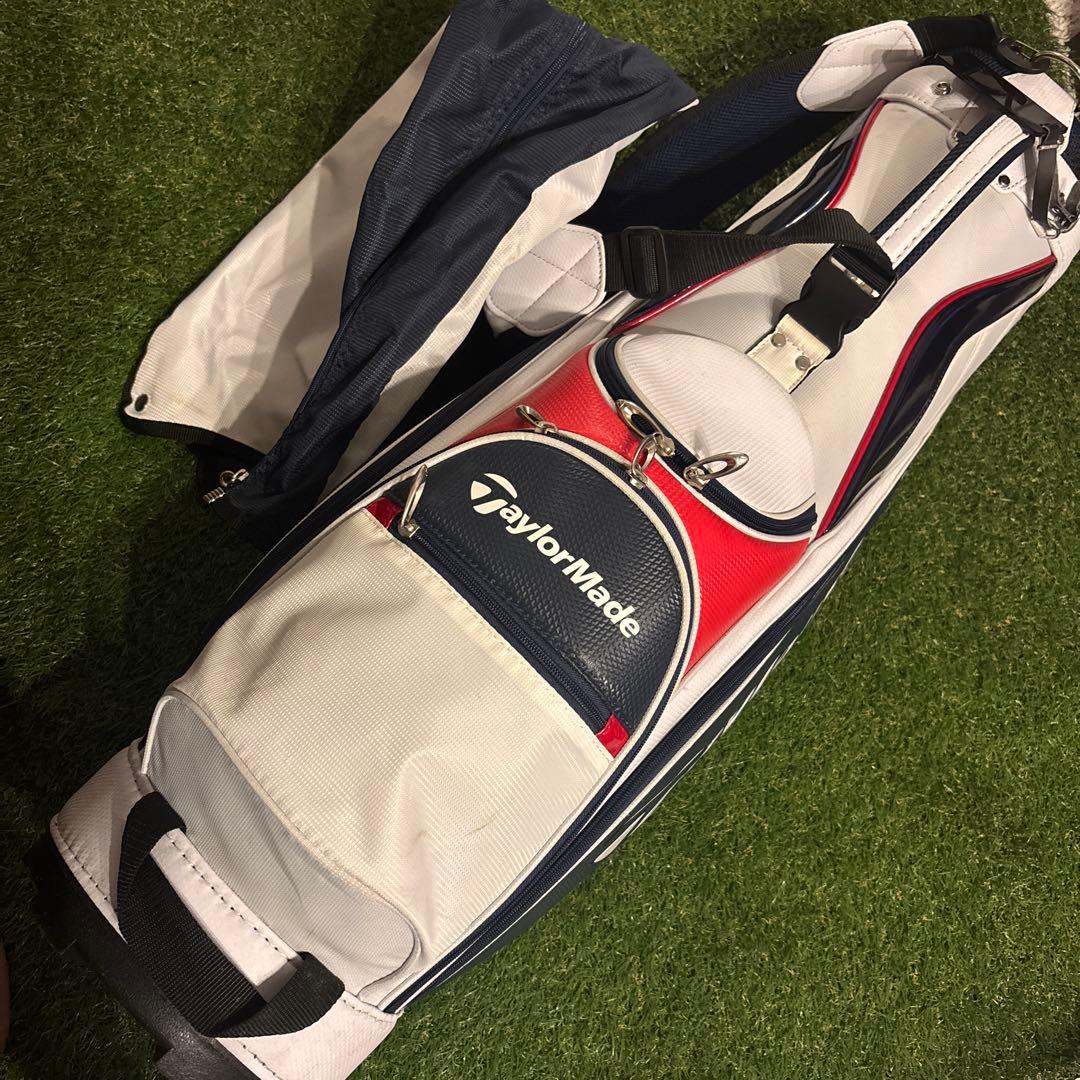 TaylorMade キャディバッグ ホワイト/ネイビー　テーラーメイド