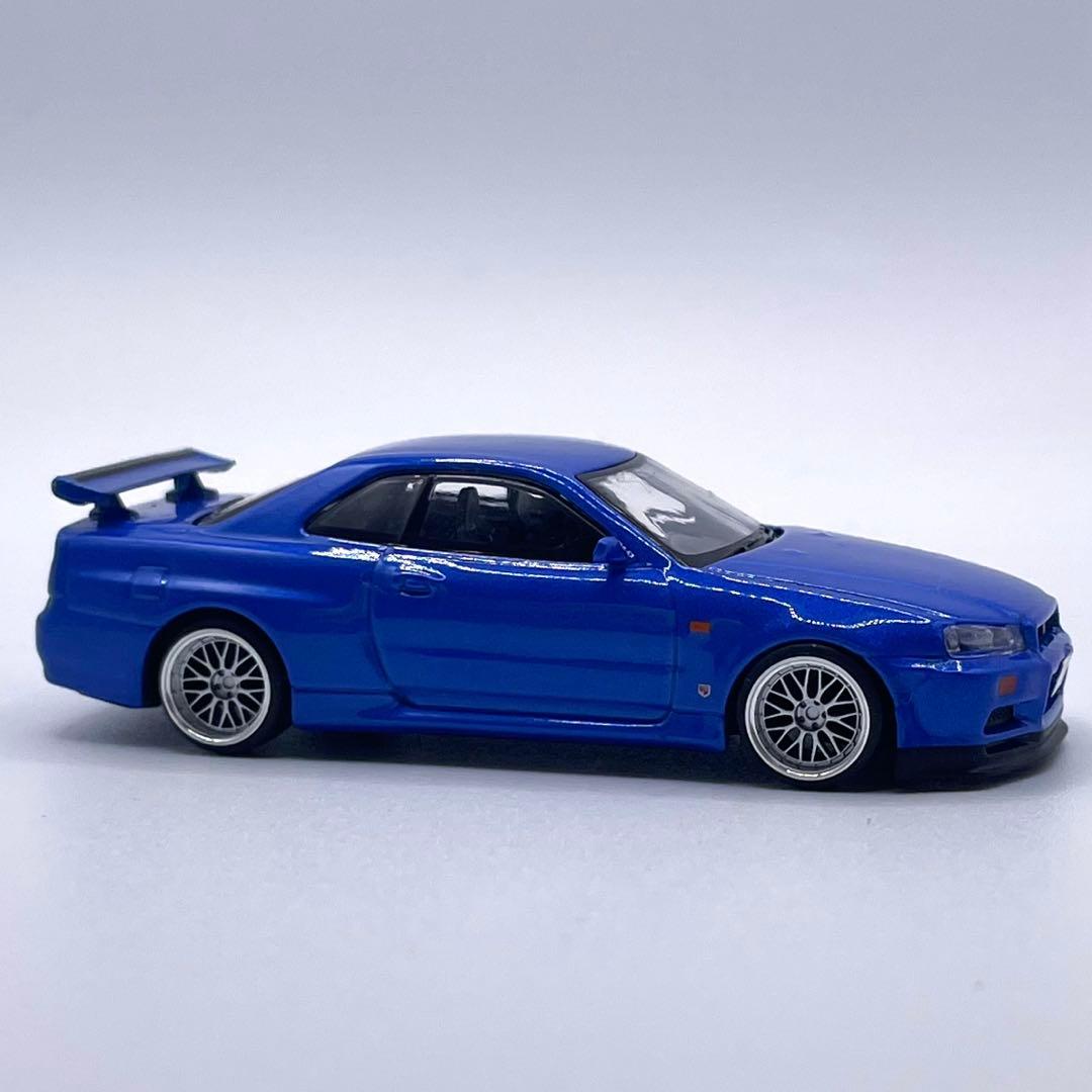 1/64 MINIGT 日産 R34 GT-R カスタム品 BBS