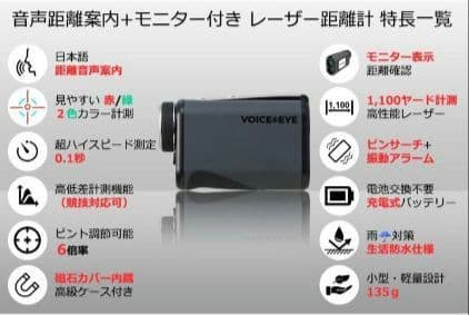 トゥルーロール ボイスアイ 音声距離案内 モニター付き レーザー距離計