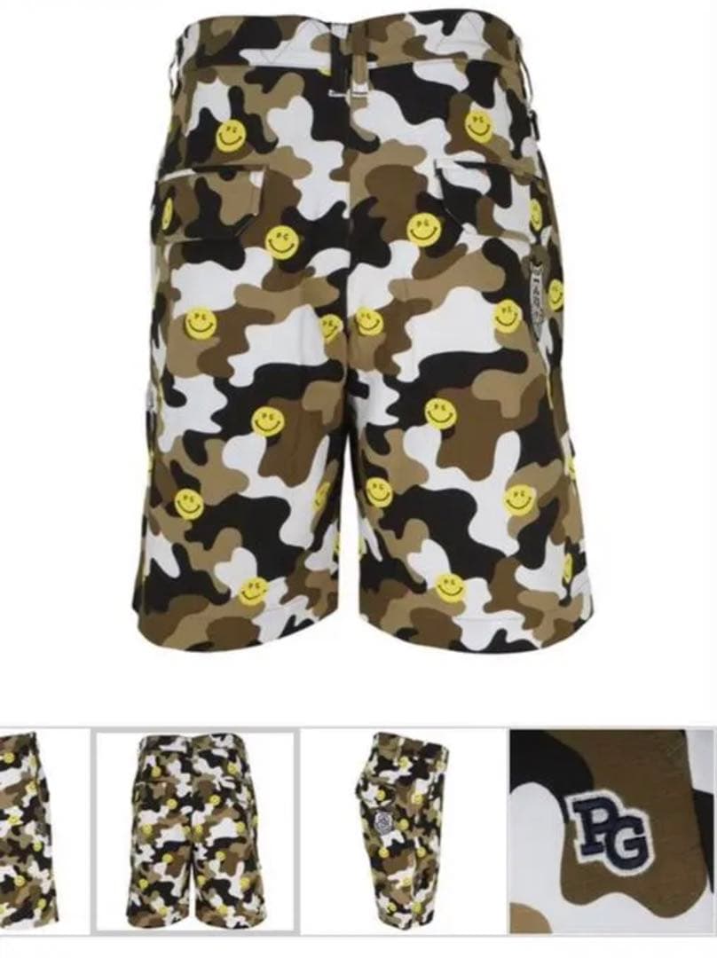 【新品未使用】パーリーゲーツ カモフラ×ニコ ◆ストレッチハーフパンツ　サイズ4