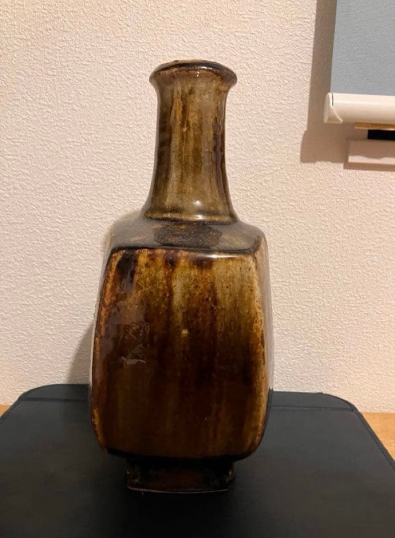 武内晴二郎　作　鶴首扁壺 民藝　民芸　船木研二　柚木沙弥郎