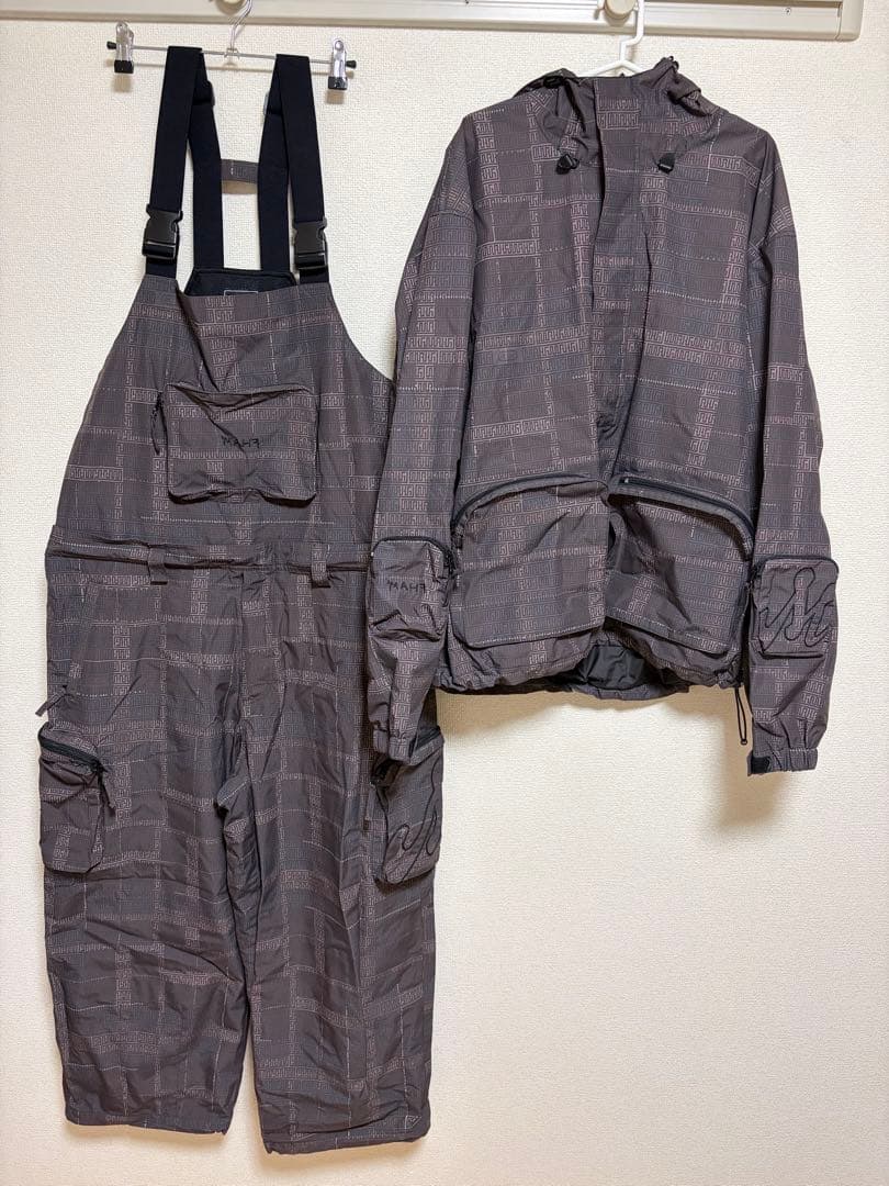【未使用品】MAHFSUPPLY スノボウェア スノボパンツ ビブパンツ