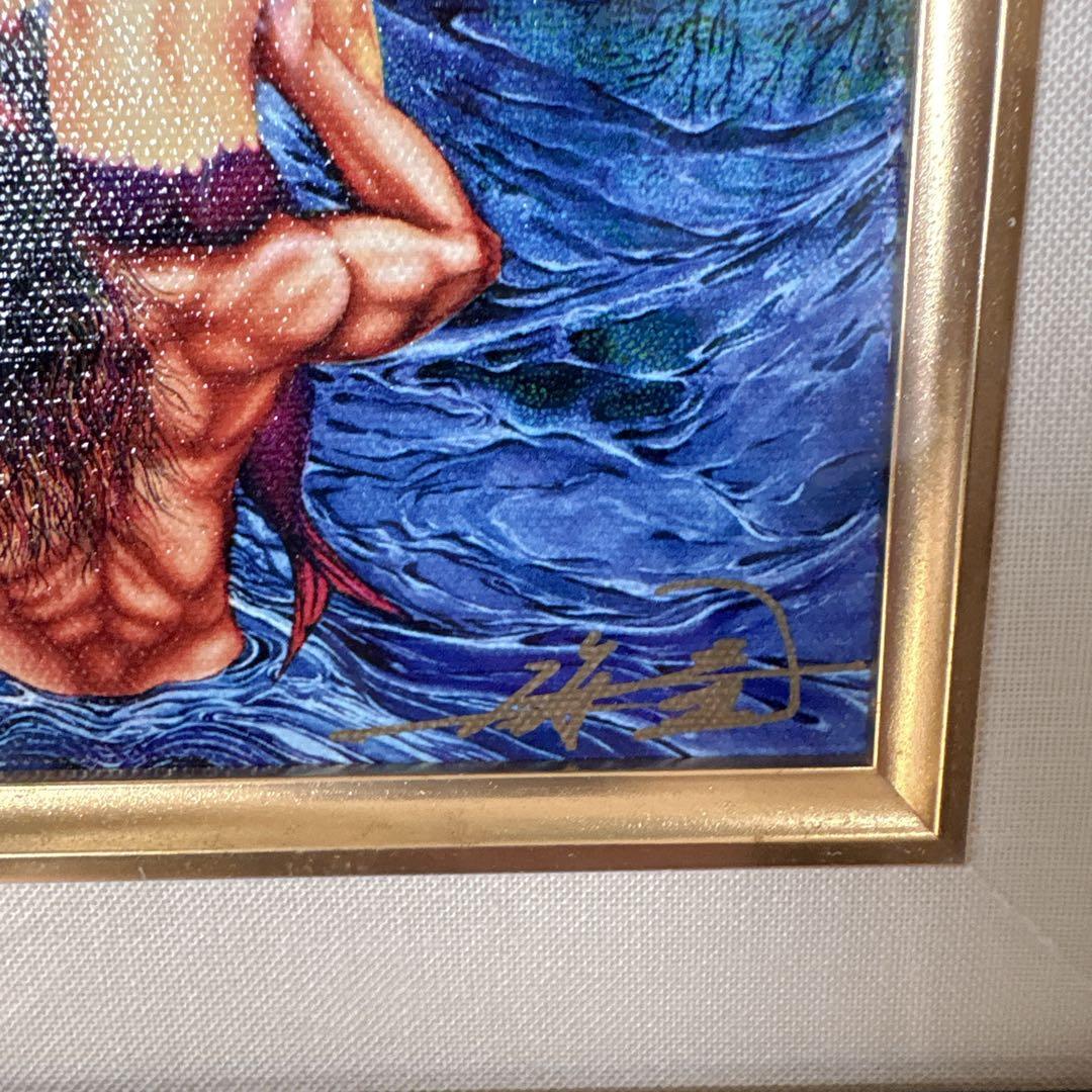 海童　KAIDO 石井浩一　リトグラフ　ライオン　人魚