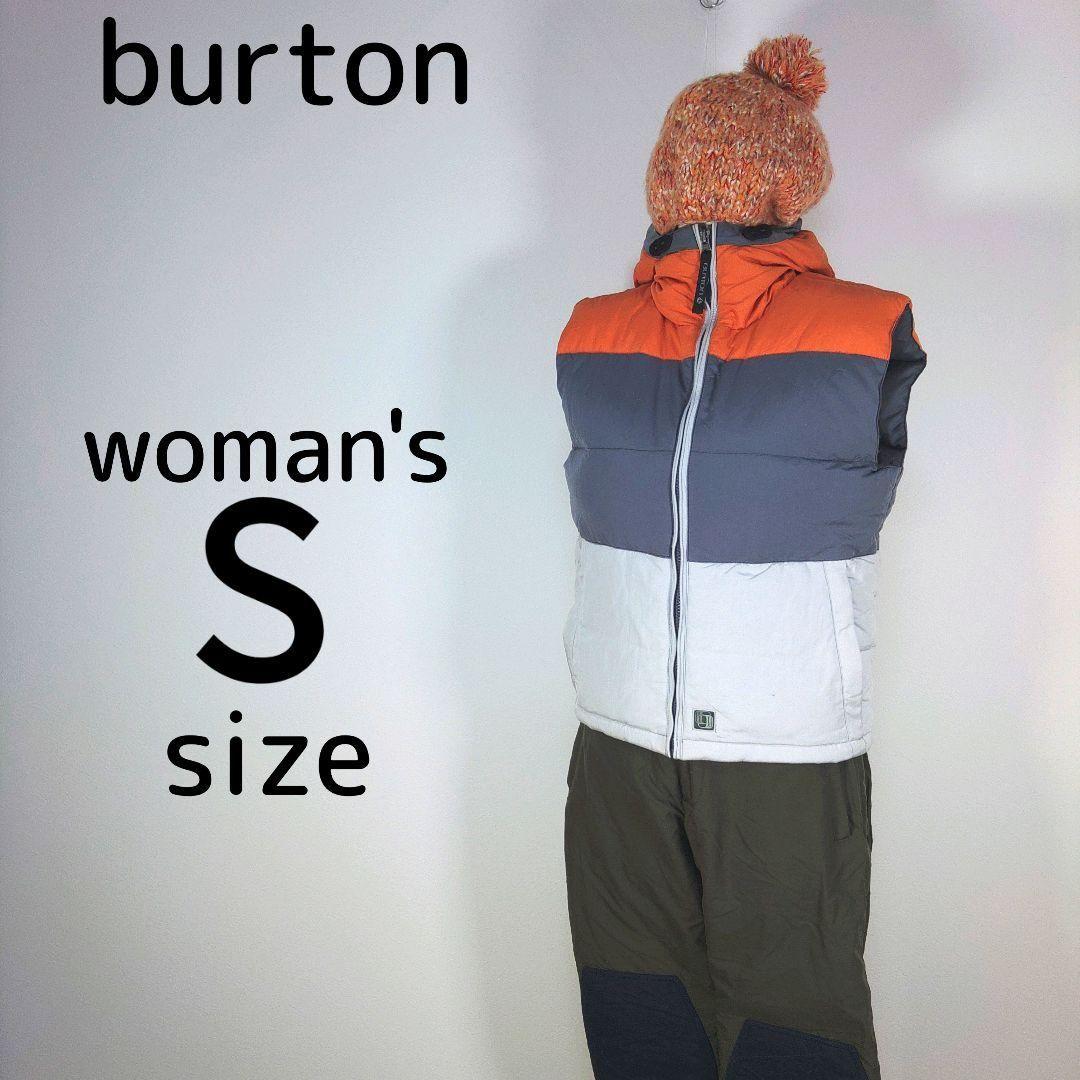バートン　burton　レディース　S　スノーボードウェア　羽毛　オレンジ