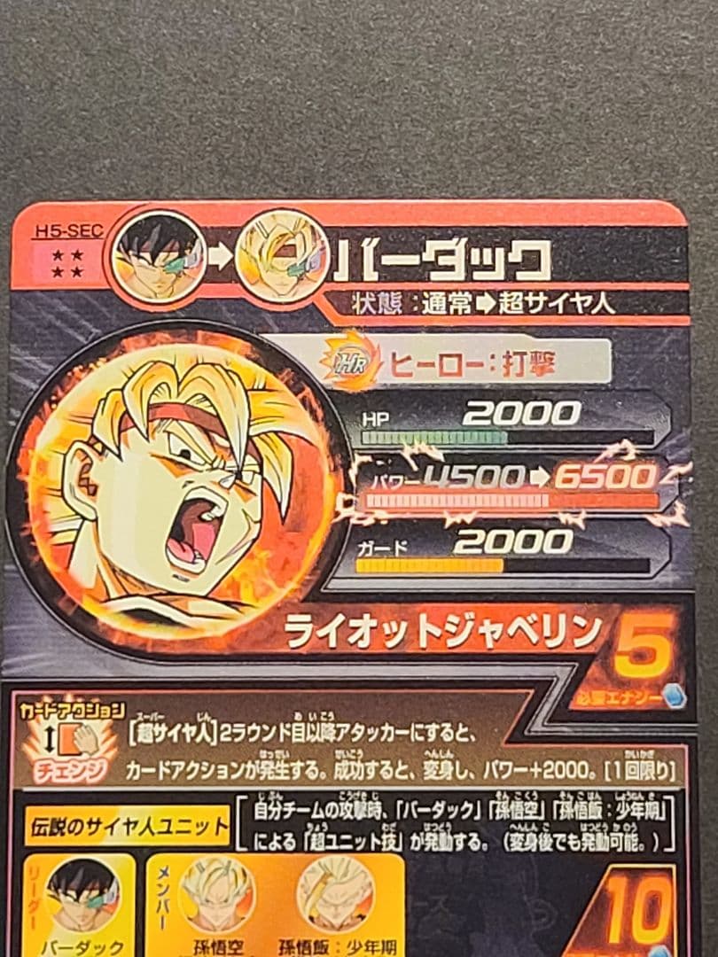 H5-SEC バーダック 美品　ブロリーGT