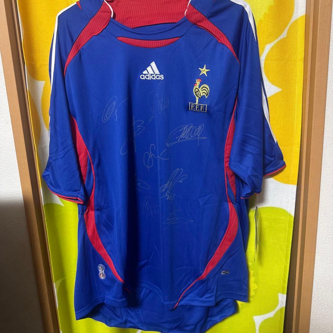新品超レア2006年フランス代表ホームユニフォーム半袖シャツサイン入り鑑定書付き