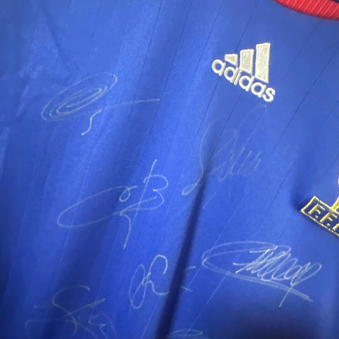 新品超レア2006年フランス代表ホームユニフォーム半袖シャツサイン入り鑑定書付き