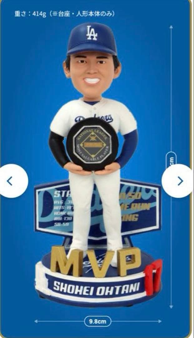 世界490個限定☆ドジャース大谷翔平☆2024 NL MVP受賞記念ボブルヘッド