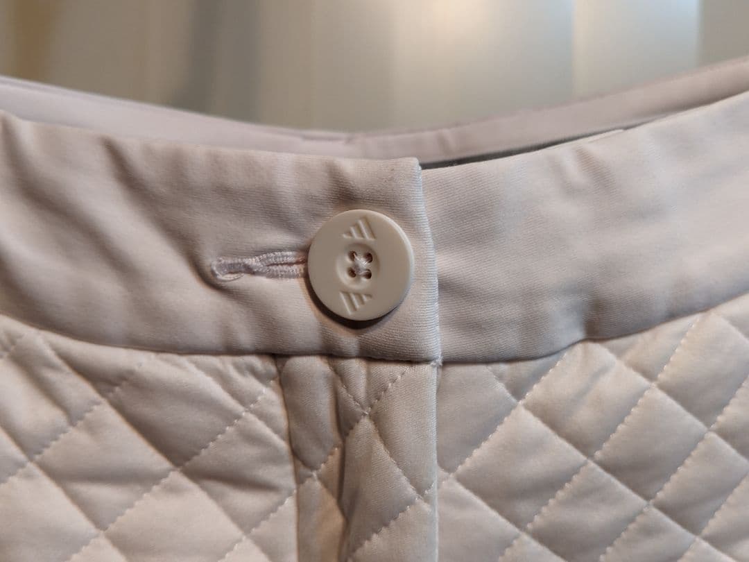 アディダス　切替　異素材　キルティング　中綿　ロングパンツ　ゴルフ　ストレッチ