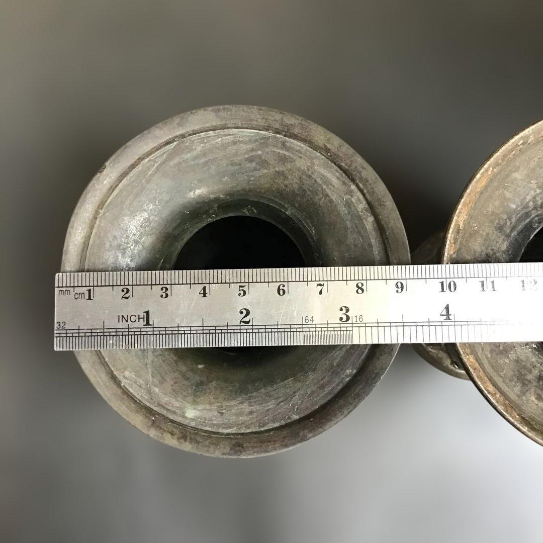銅製花器　2個 唐金　花入　銅器