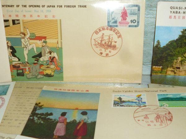 1958年が多く59年と64年が1枚 大量 初日カバー 電気機関車 電車 絵葉書