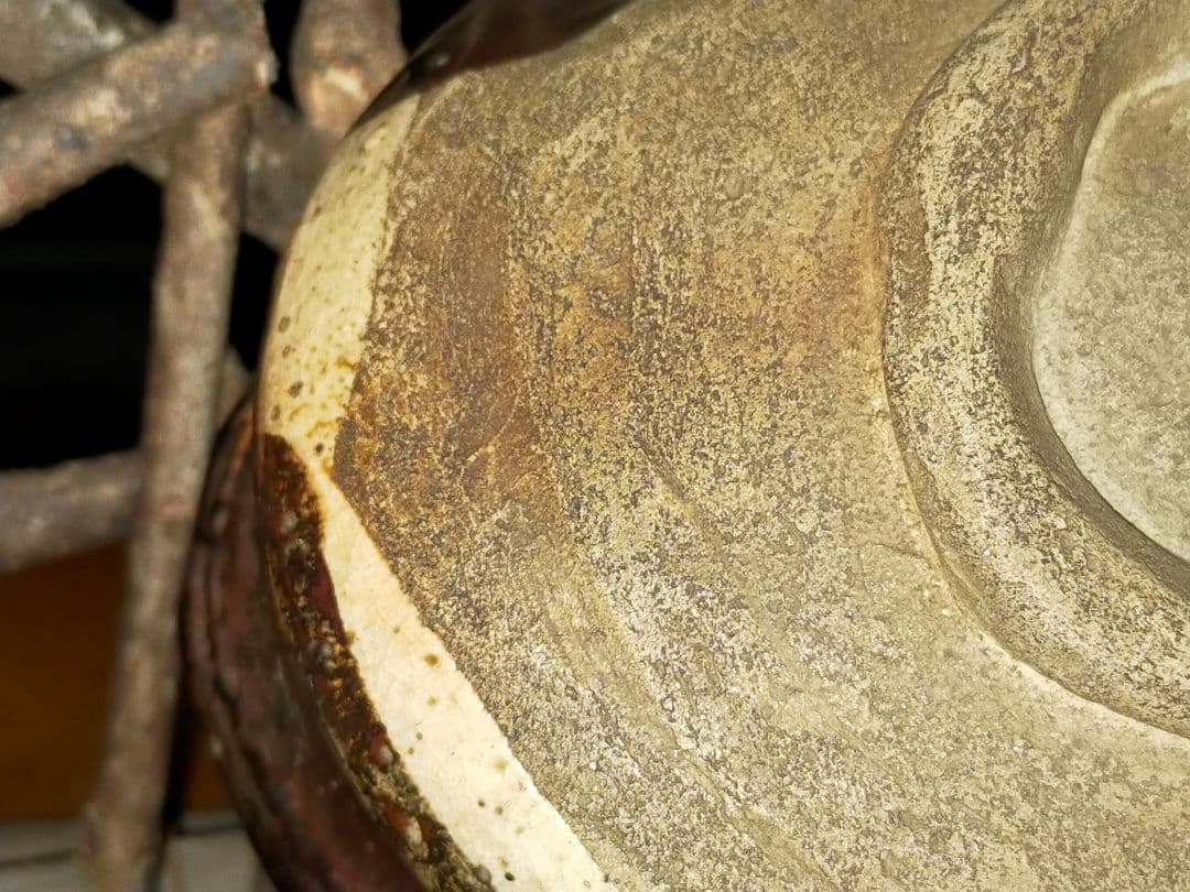 ♥美濃焼♥　沓形　茶碗　織部黒　瀬戸黒　引出黒　桐箱付き　骨董　古玩