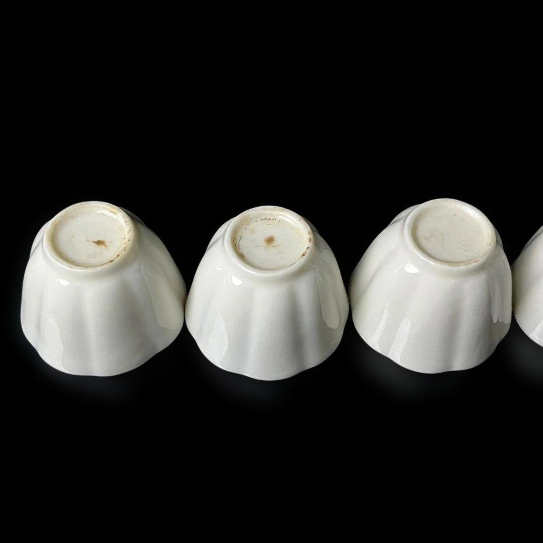 唐物 白南京 白磁 稜花形煎茶碗 五客 白釉碗 中国美術 古玩 SH20