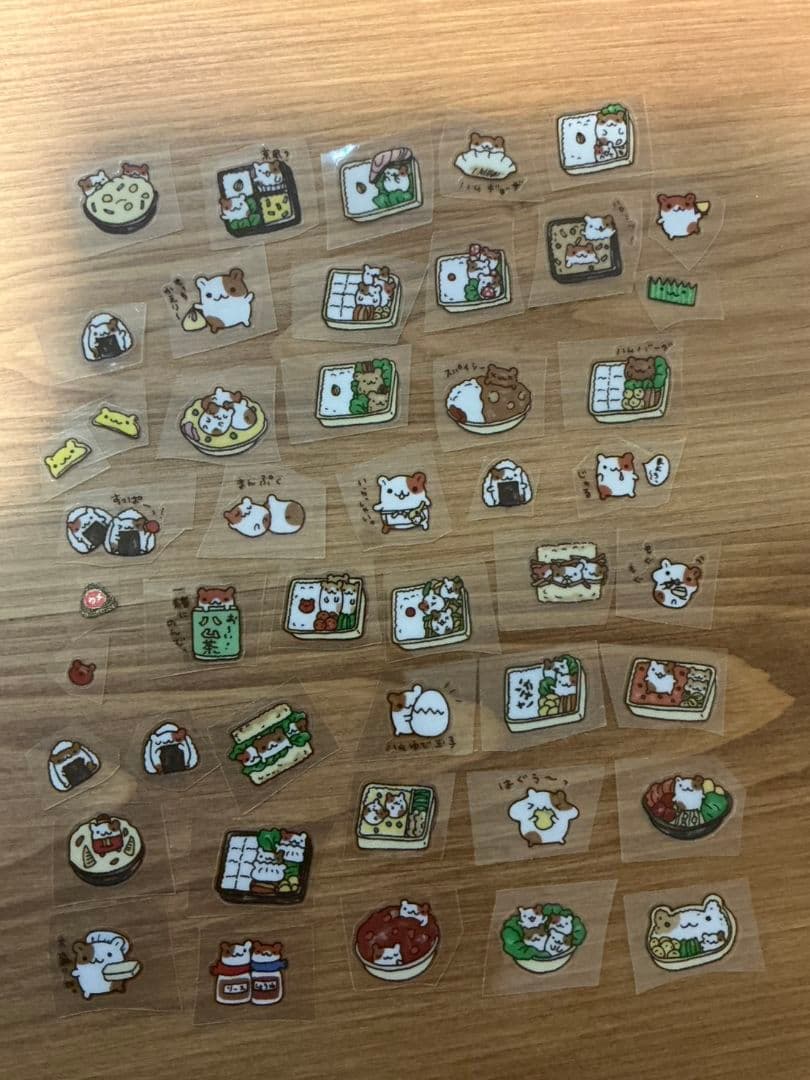 平成レトロ　シール　ハッムハム弁当　ハムスター　フレークシール　ハムちゃん