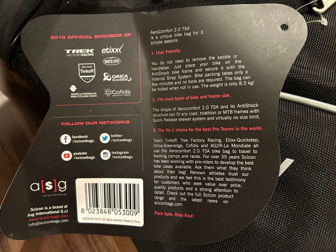 新品 SCICON AEROCOMFORT 2.0 TSA エアロコンフォート