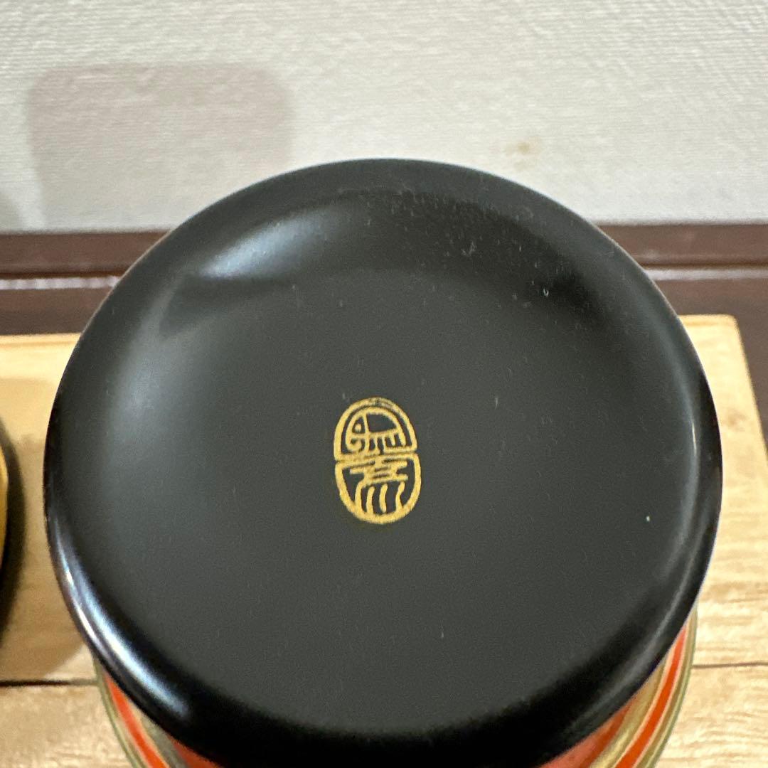 新品　馬上杯一対　平安象彦　九代　西村彦兵衛　王朝一千年の伝統で築かれた京の漆芸