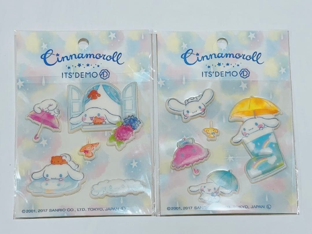 ★激レア品　シナモロール シール　イッツデモ　コラボ　窓柄　長靴柄　立体シール