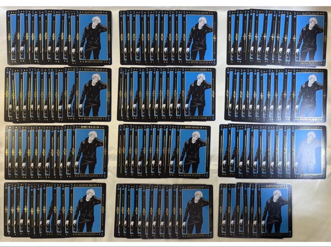 呪術廻戦　五条悟　箔押しトランプ　生ブロマイド　コレクション缶バッジ　名場面