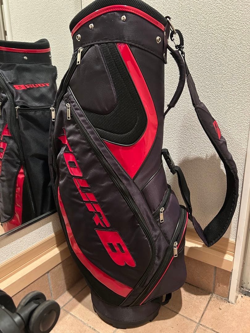 ブリヂストン TOUR B キャディバッグ 黒/赤