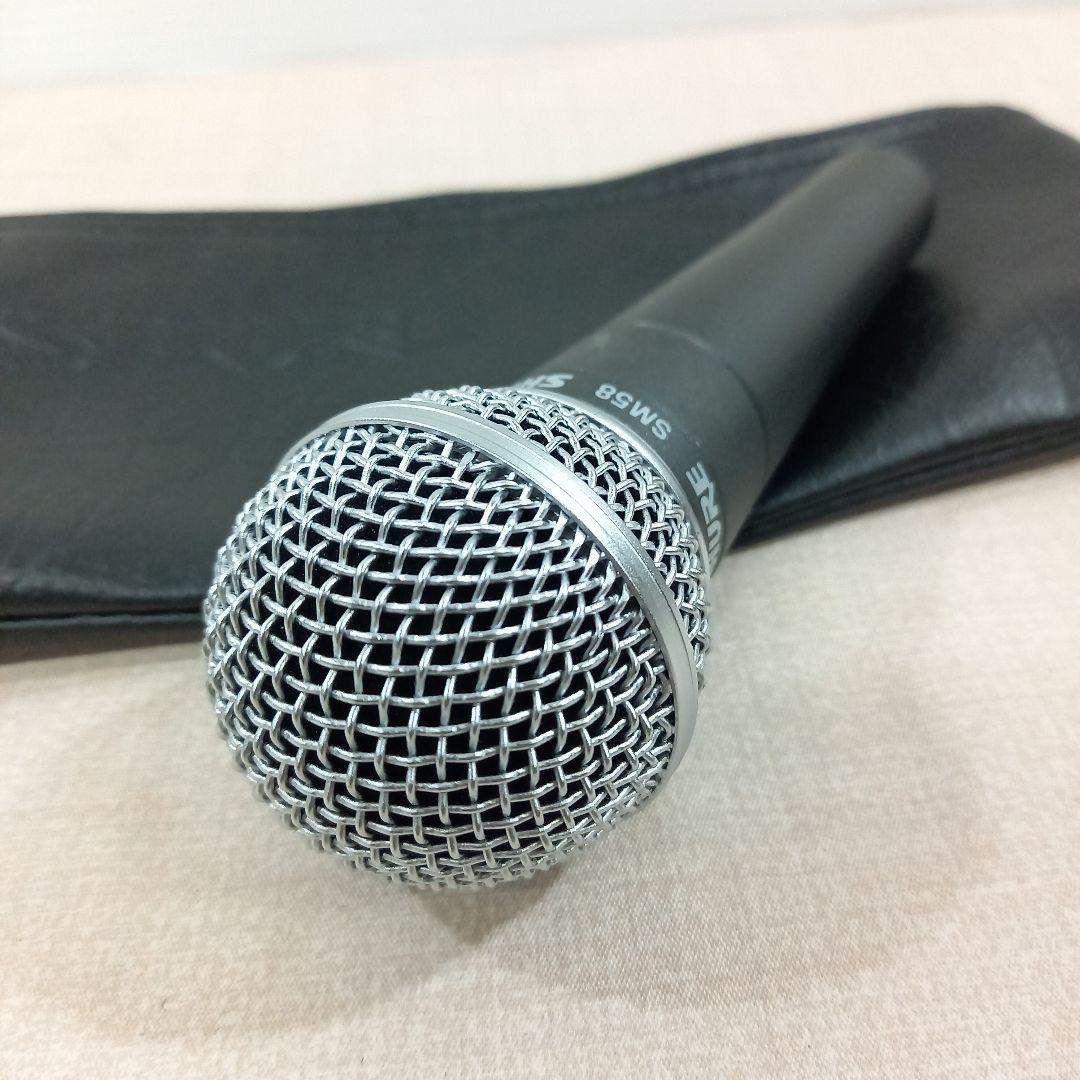 SHURE ボーカル用ダイナミックマイク SM58 レザーケース付き①