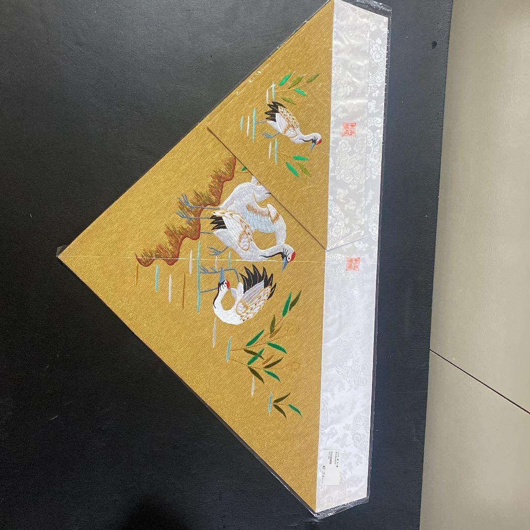 お仏具打敷　200代　芦に鶴　サイズ約大幅90×54cm