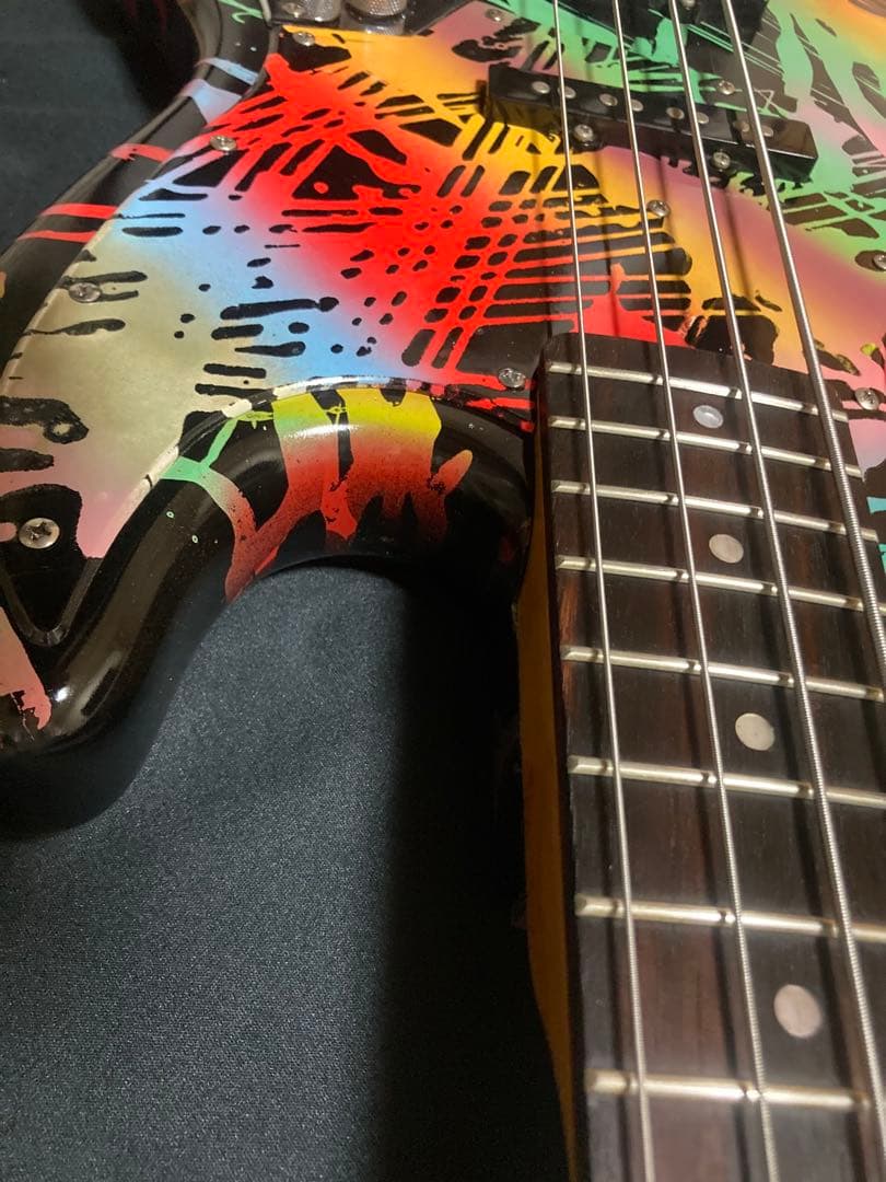 #19ジャズベースタイプ　メルト柄塗装マルチレイヤートップラッカー
