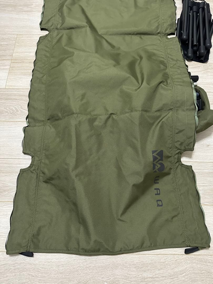 WAQ インフレータブルマット & フォールディングコット 2点セット オリーブ