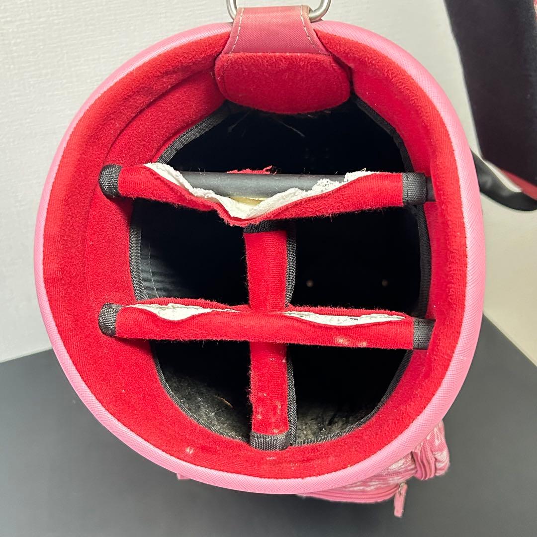 【希少デザイン】ONOFF オノフ キャディバッグ 5分割 総柄 ピンク 9型