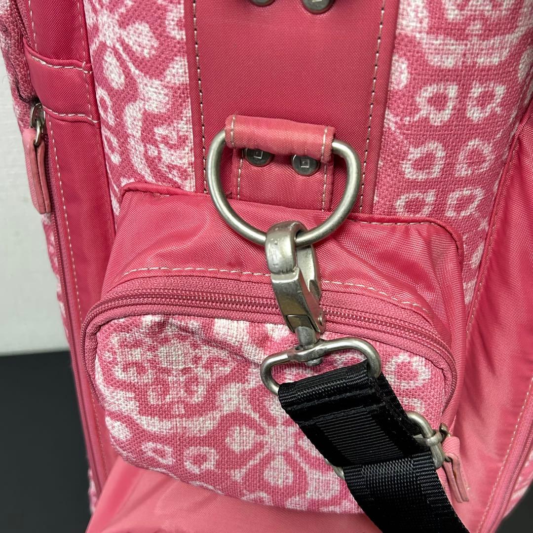 【希少デザイン】ONOFF オノフ キャディバッグ 5分割 総柄 ピンク 9型