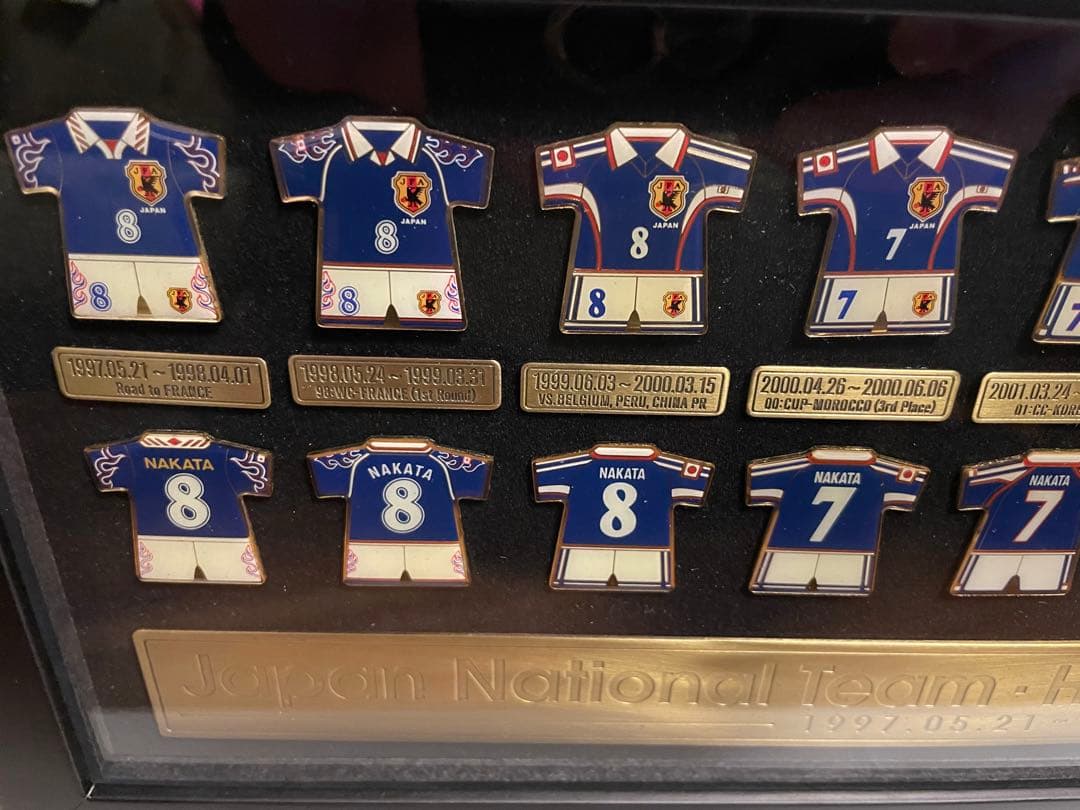 中田英寿 日本代表ユニフォーム メモリアルピンバッジセット